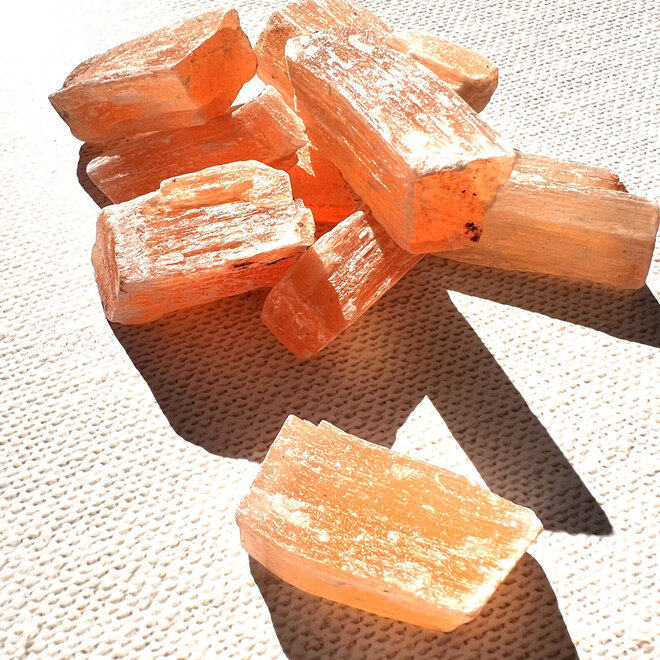 Orange Selenite Raw Small