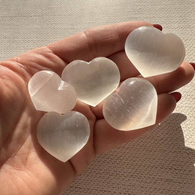 Selenite Heart Small