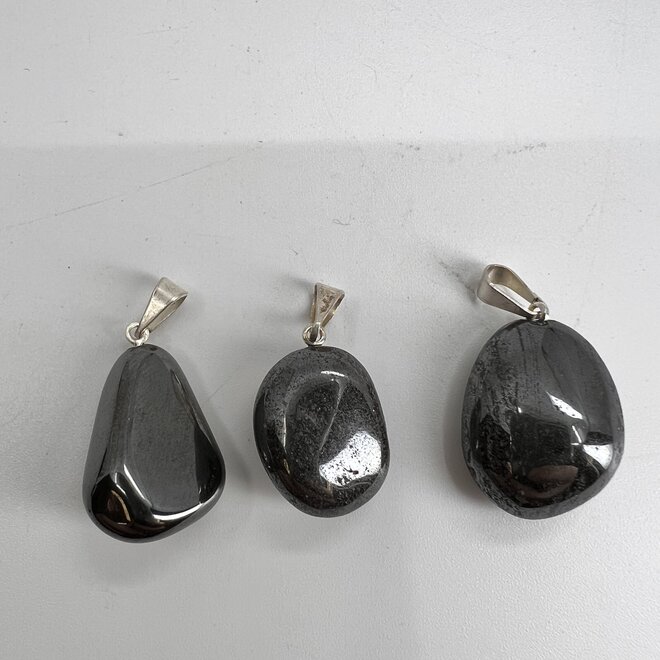 Hematite Tumbled Stone Pendant