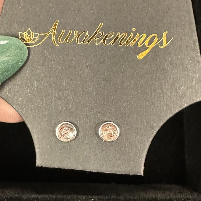 Sugilite & Rutile Sterling Earring Studs