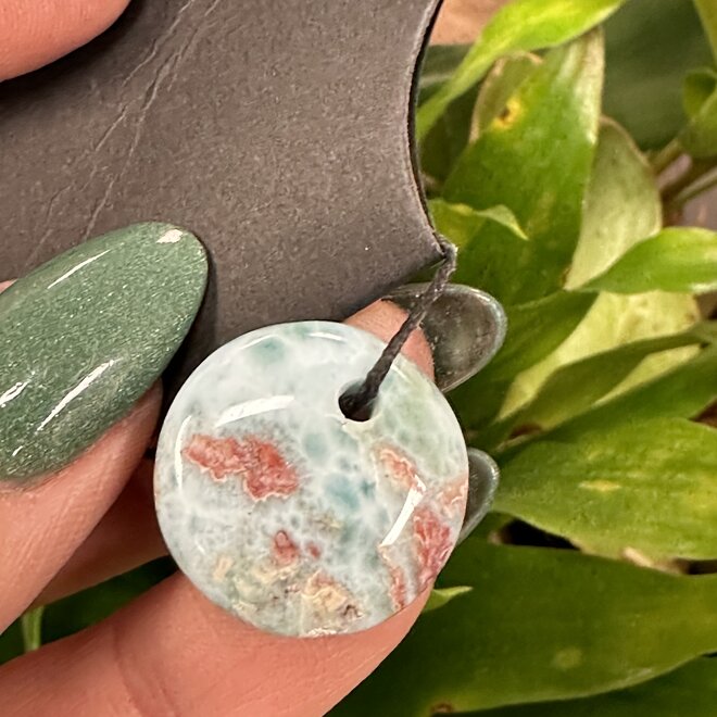 Larimar(Dolphin Stone)  Pendant 1"