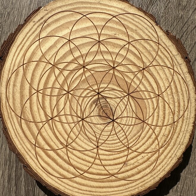 Wooden Flower of Life Grid 6.5"