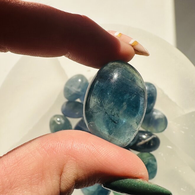 Blue Fluorite Tumble