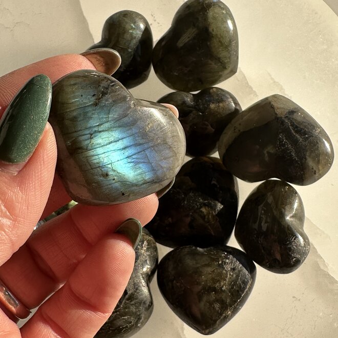 Labradorite Heart 1-2"