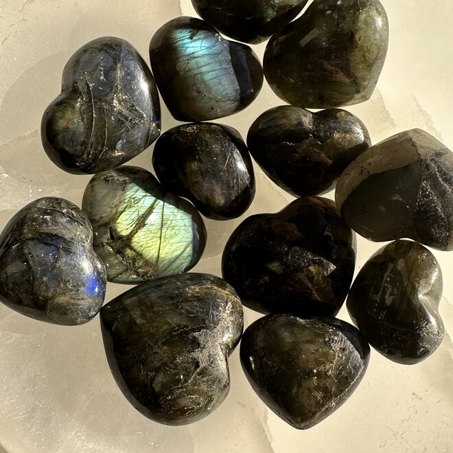 Labradorite Heart 1-2"