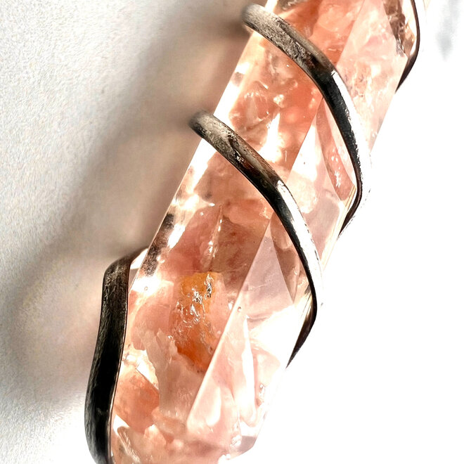 Orgonite Rhodochrosite Wire Wrapped Pendant