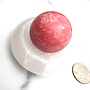 Selenite Round Sphere Holder  3"