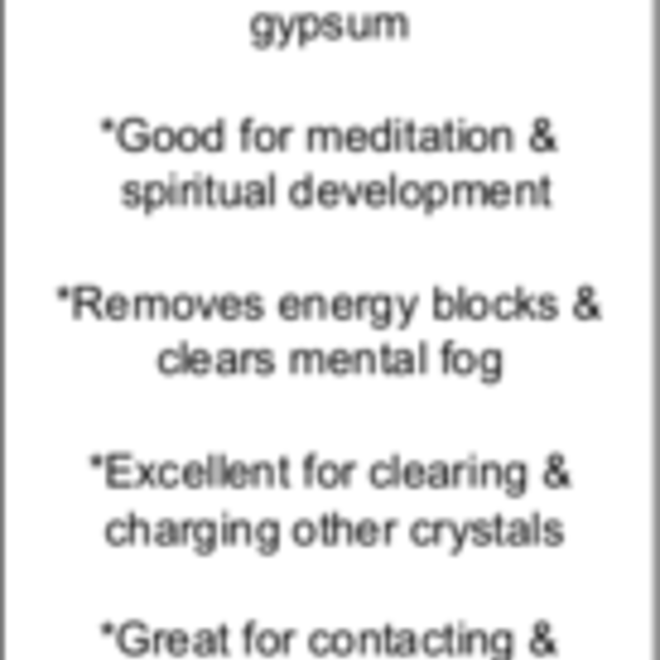 Selenite Oval Chakra Angel
