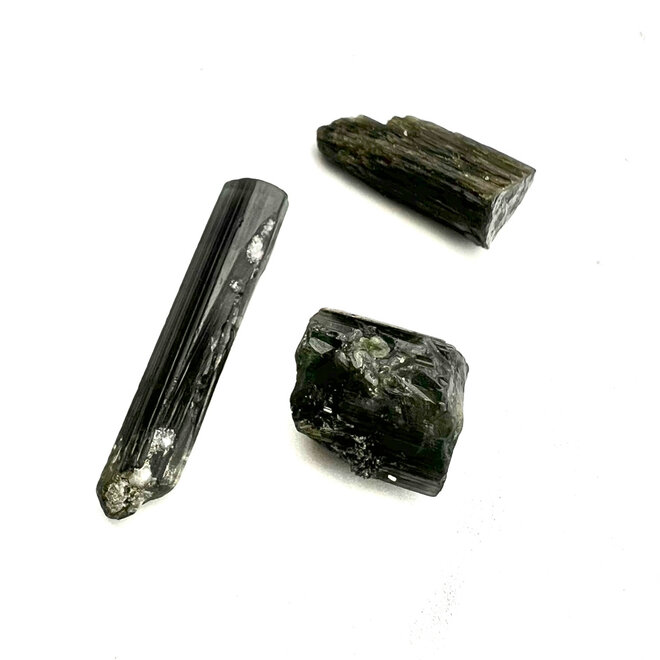 Quartz with Green Tourmaline Obelisk