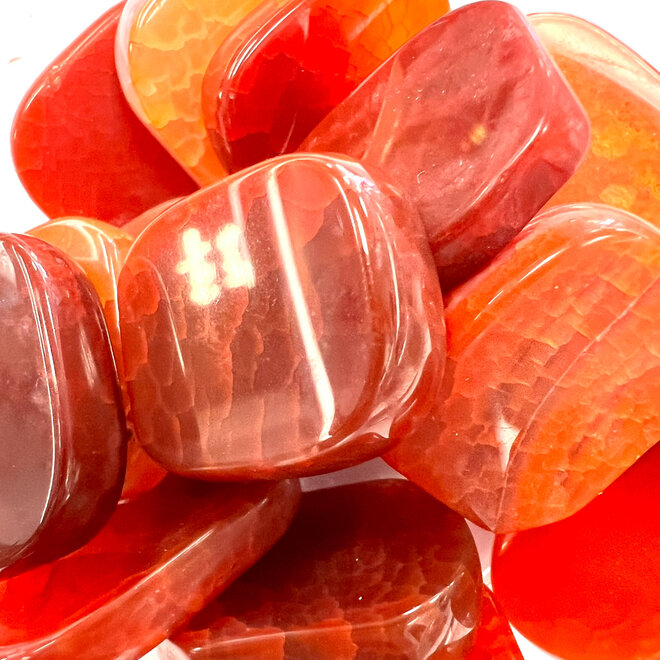 Fire Agate Flat Tumble
