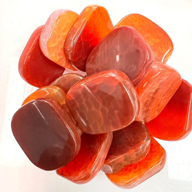 Fire Agate Flat Tumble