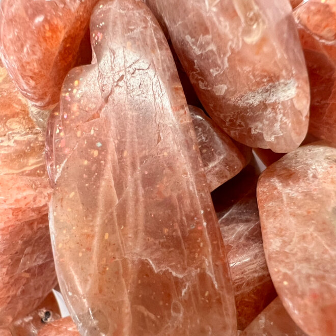 Golden Sunstone Tumbled Medium (High Flash)