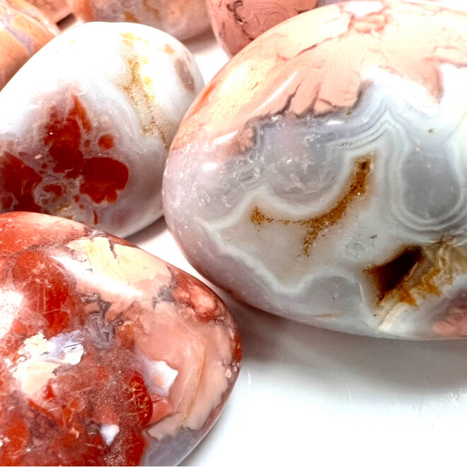 Pink Lace Agate/ Cotton Candy Agate Tumble Large