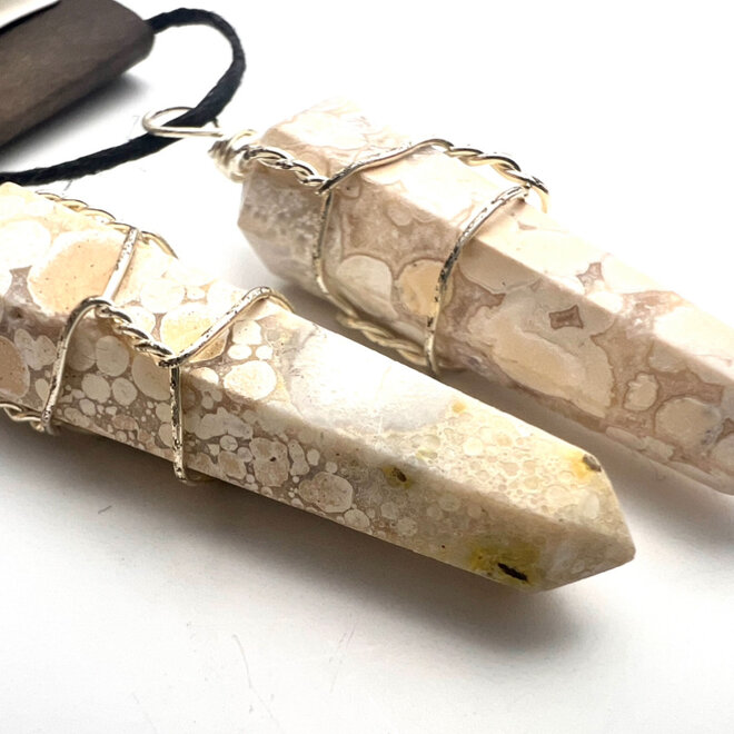 Cobra Jasper wire wrap pendant