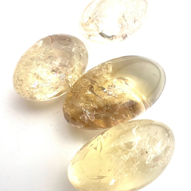 Citrine Tumbled with Rainbow