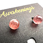 Strawberry Quartz Sterling Stud Earring