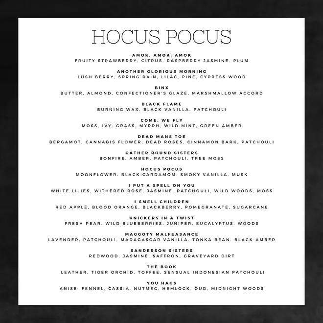 Halloween  Perfume, Hocus Pocus   Pre-order