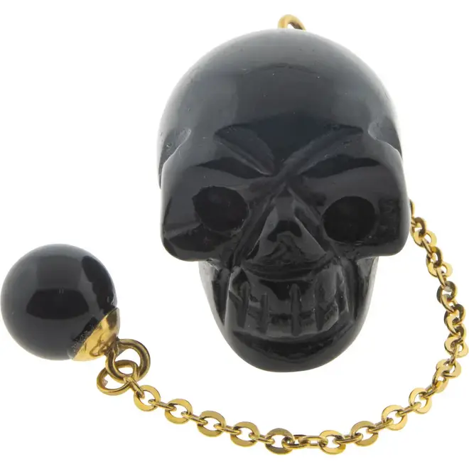 Carnelian Skull Pendulum