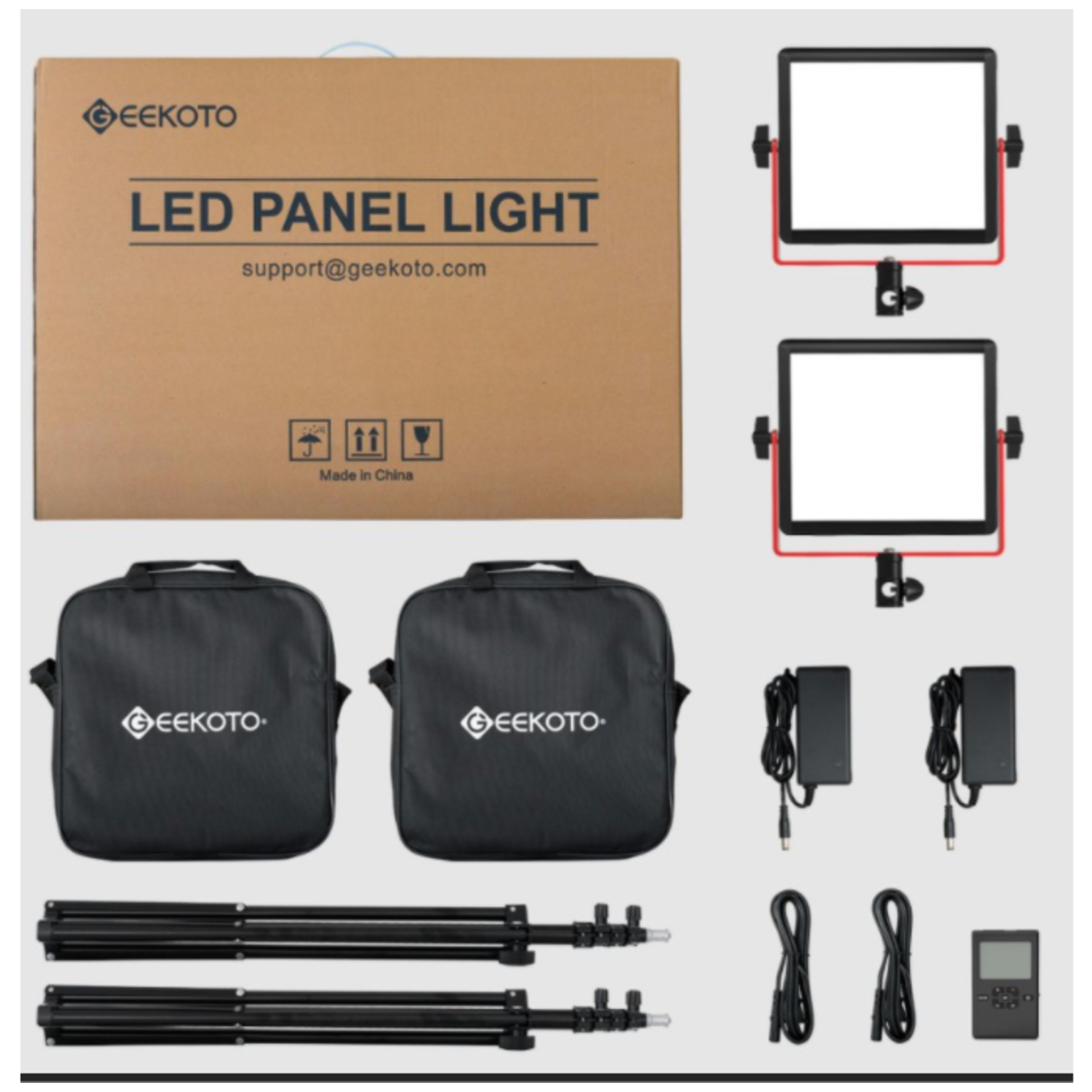Geekoto Geekoto PL20A Aluminum LED 2-Light Set