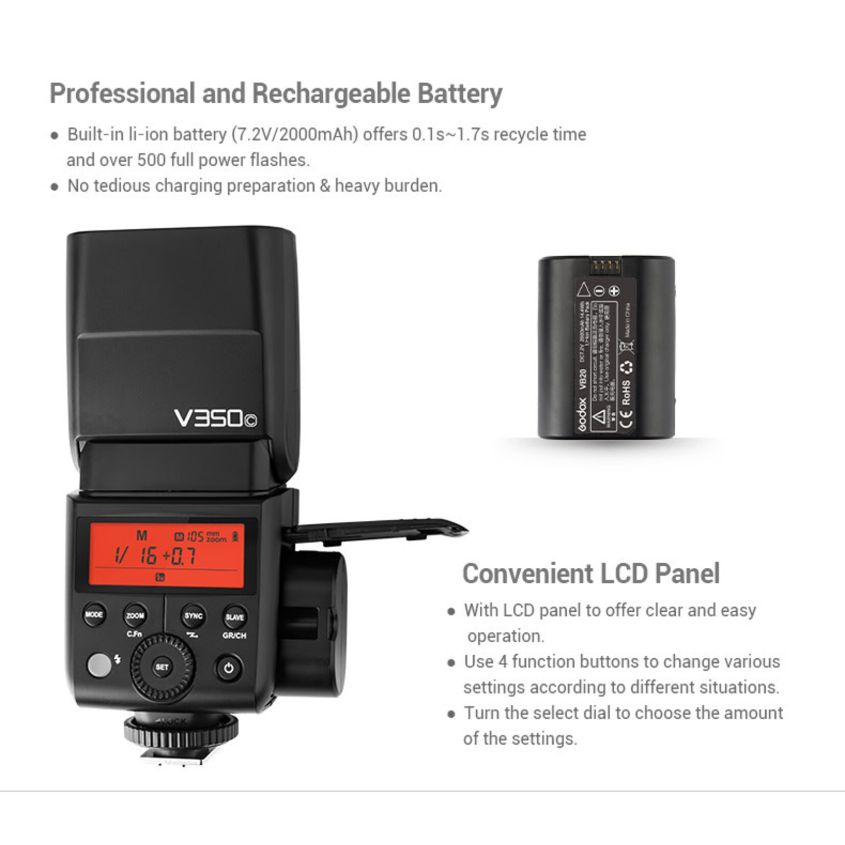 Godox Godox V350F TTL Mini Flash f/Fuji V350F