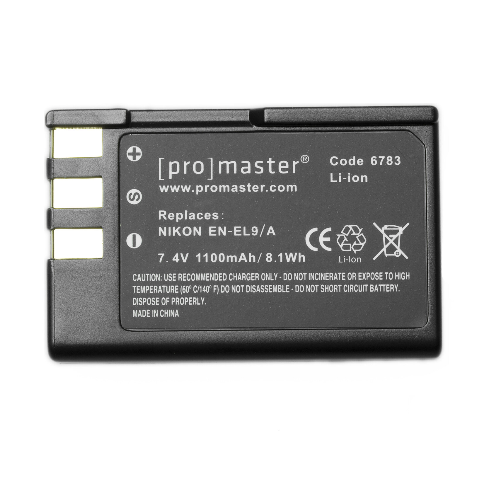 Promaster PRO EN-EL9A Battery f/Nikon 6783