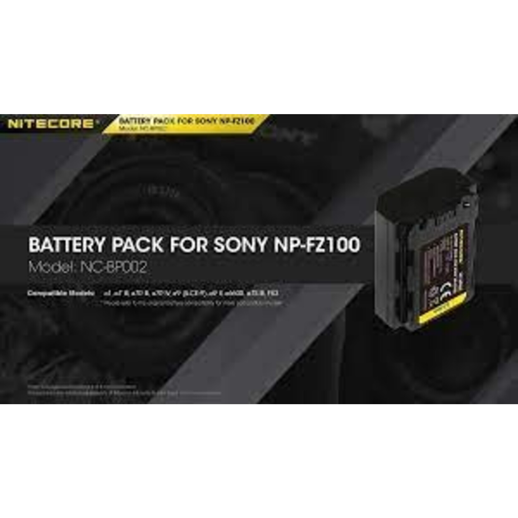 Nitecore Battery Pack f/Sony NP-FZ100