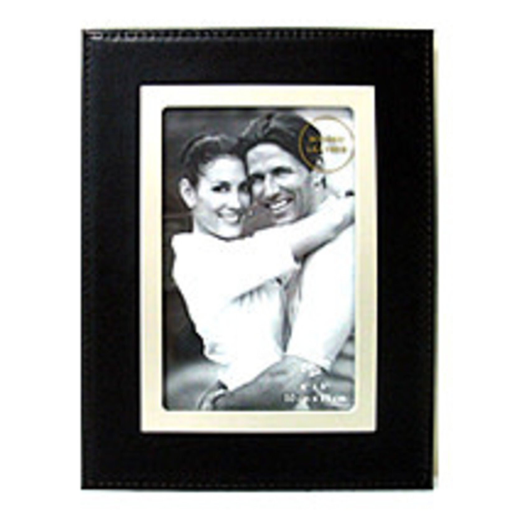 GWI Frame 4x6 Black Leather Bonded