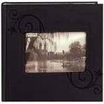 Pioneer Album Floral Embossed Memo Black - 4x6/200 DA200EFBK