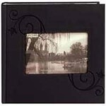 Pioneer Album Floral Embossed Memo Black - 4x6/200