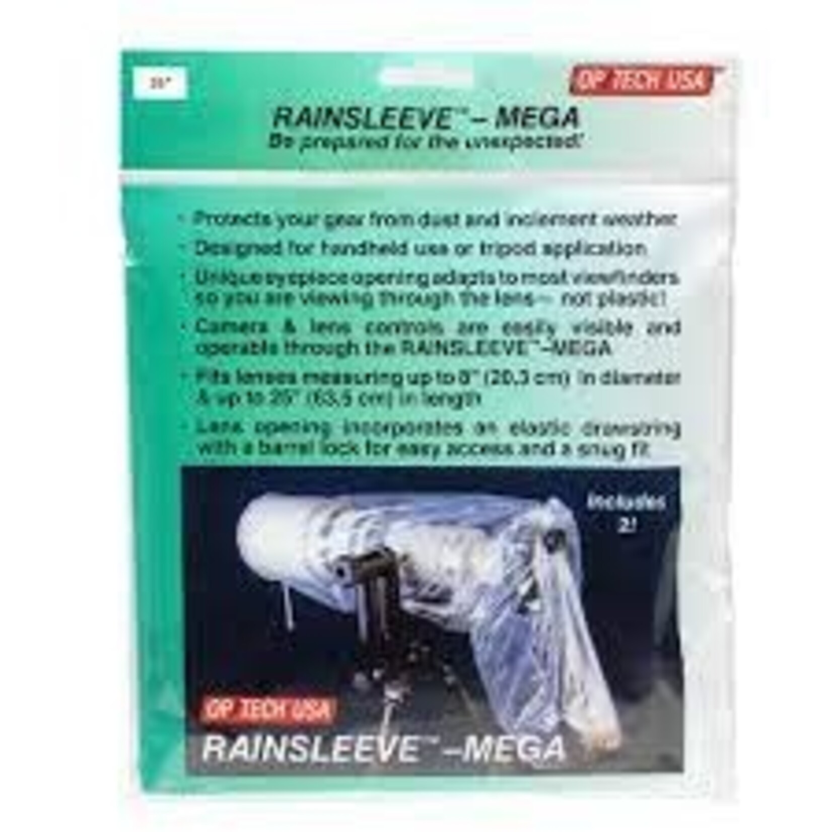 OP/Tech Op/Tech Rain Sleeve Mega 25in  (64cm) 2 Pack 9001252