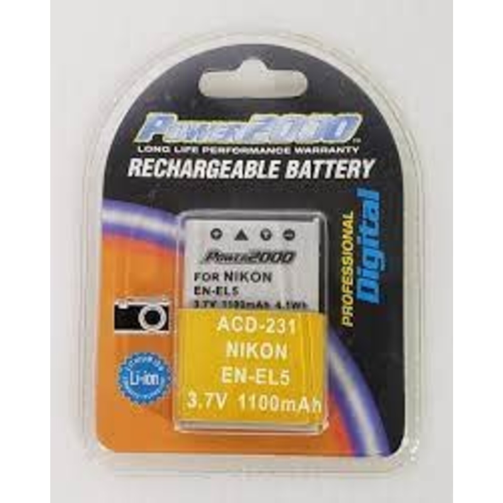Power2000 ACD-231 Battery f/Nikon EN- EL5 VPENEL5