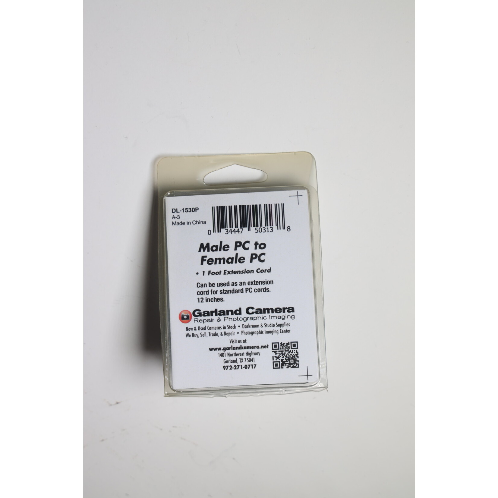 GCPL GCPL Male PC to Female PC 1ft Straight DL1530P