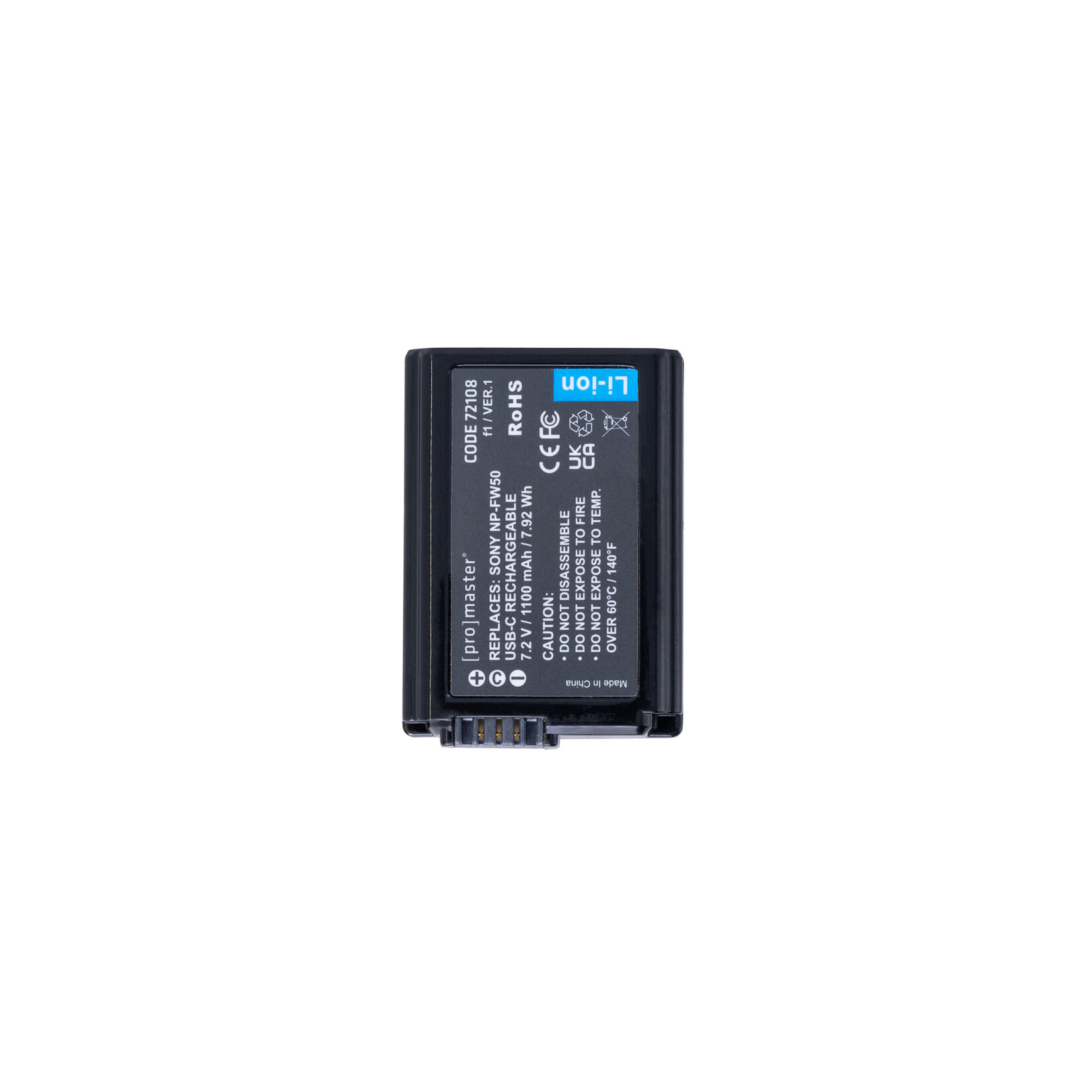 Promaster PRO NP-FW50 Battery w/USB Charging f/Sony
