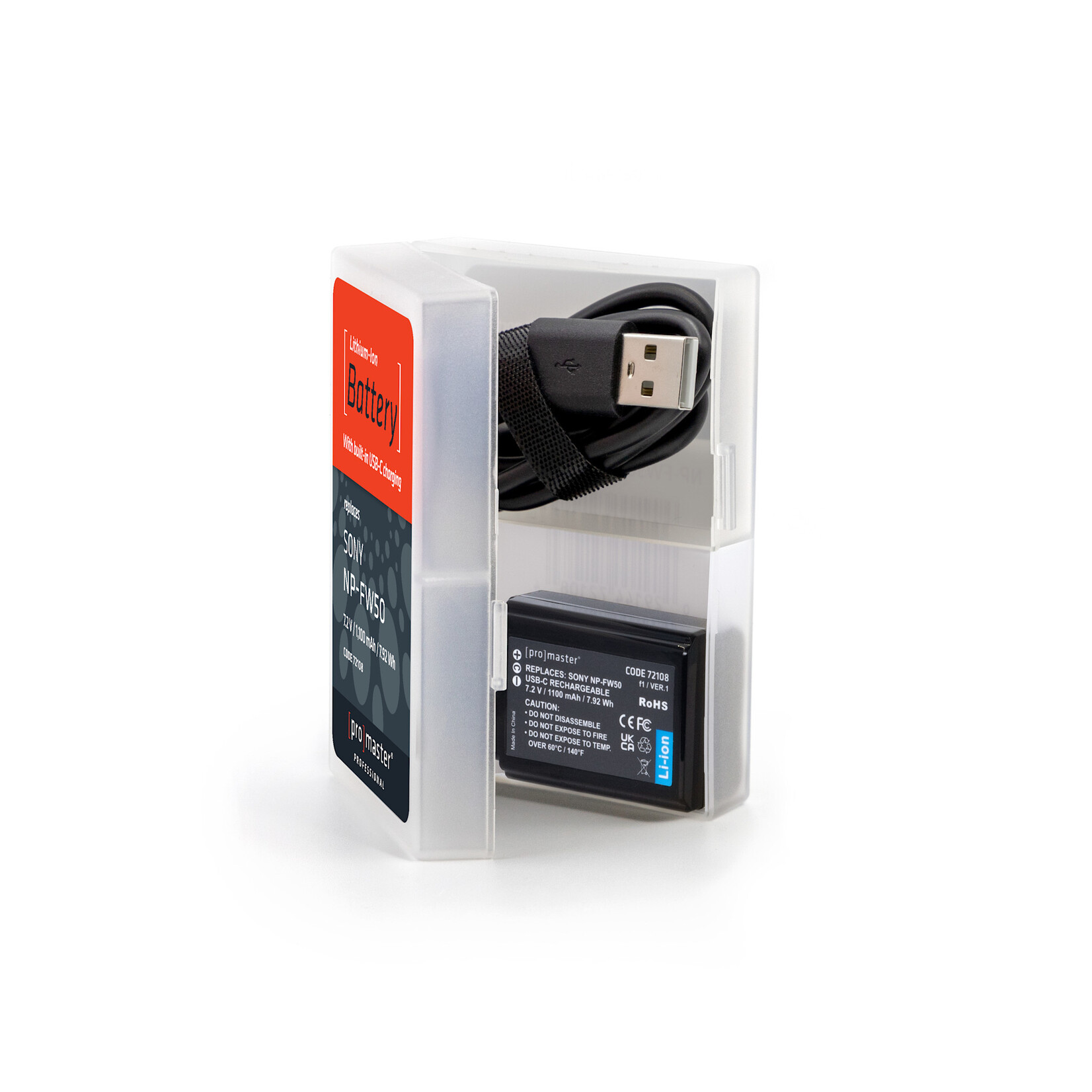Promaster PRO NP-FW50 Battery w/USB Charging f/Sony