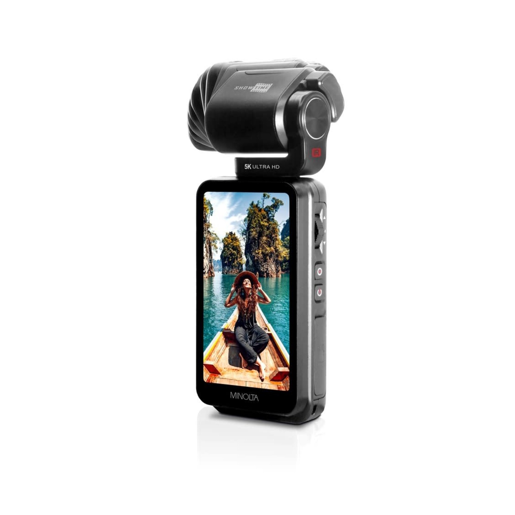 Minolta MINOLTA® MN5KGP1 5K Ultra HD / 20 MP Handheld Pocket Camcorder w/Motorized Tilting Lens Head