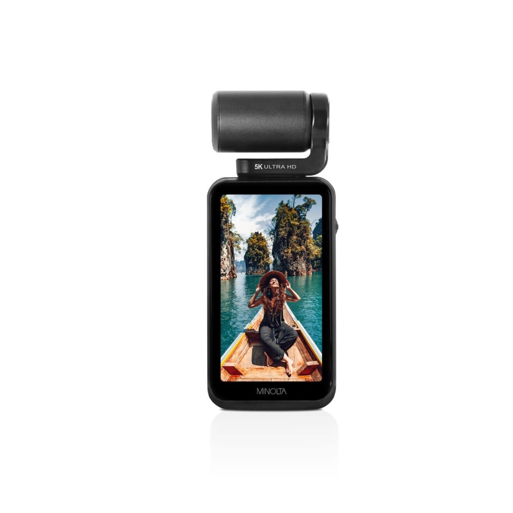 Minolta MINOLTA® MN5KGP1 5K Ultra HD / 20 MP Handheld Pocket Camcorder w/Motorized Tilting Lens Head