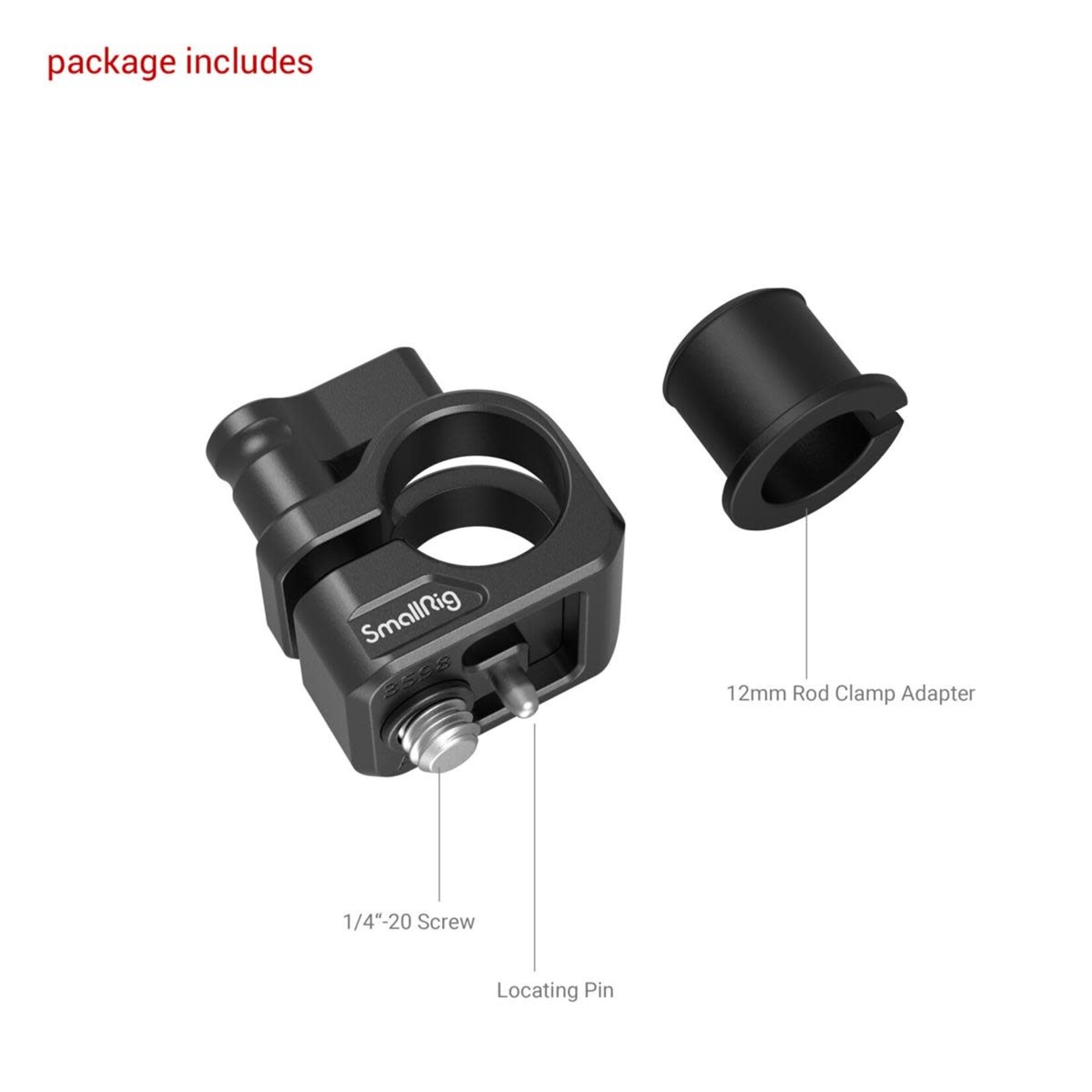 SmallRig SmallRig 12mm/15mm Single Rod Clamp 3598