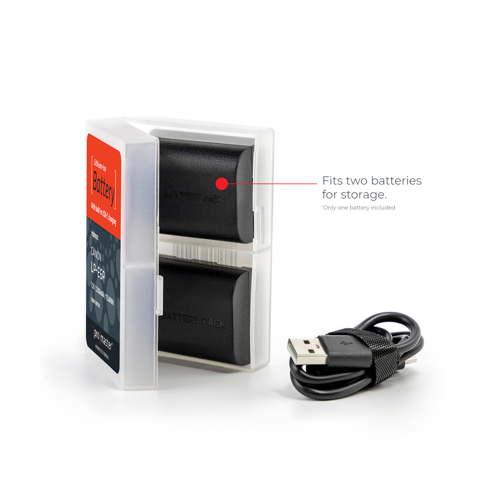 Promaster PRO LP-E6NH 2200mAh f/Canon w/USB Charging Port