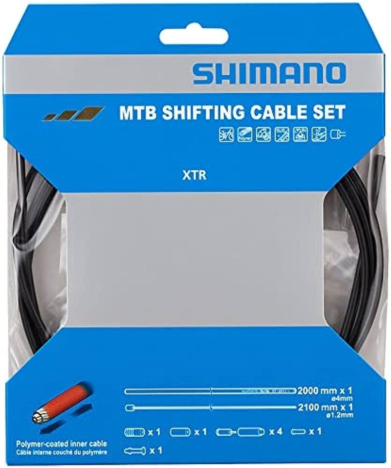 SHIMANO Shimano, MTB Polymer Shift Cable Set, XTR, Rear, Black