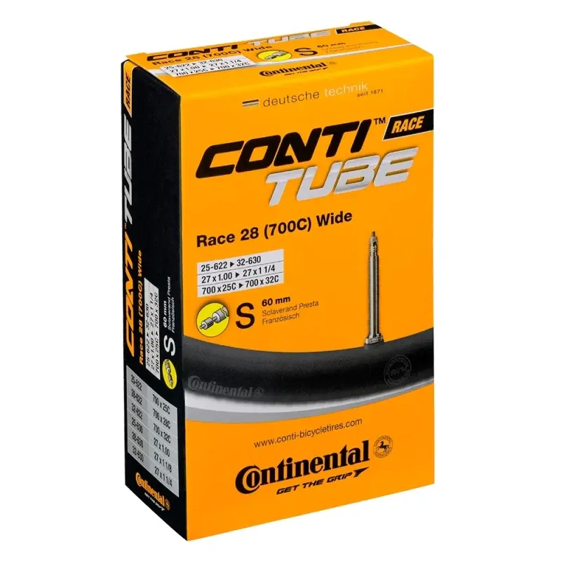 Continental Continental Tube, Conti-Tube Race, 700 x 25 - 32mm, 60mm Presta Valve