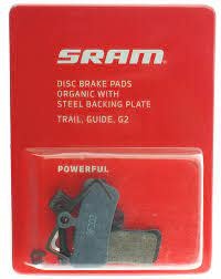 SRAM SRAM Disc Brake Pads - Organic Compound, Steel Backed, Quiet, For Trail, Guide, and G2