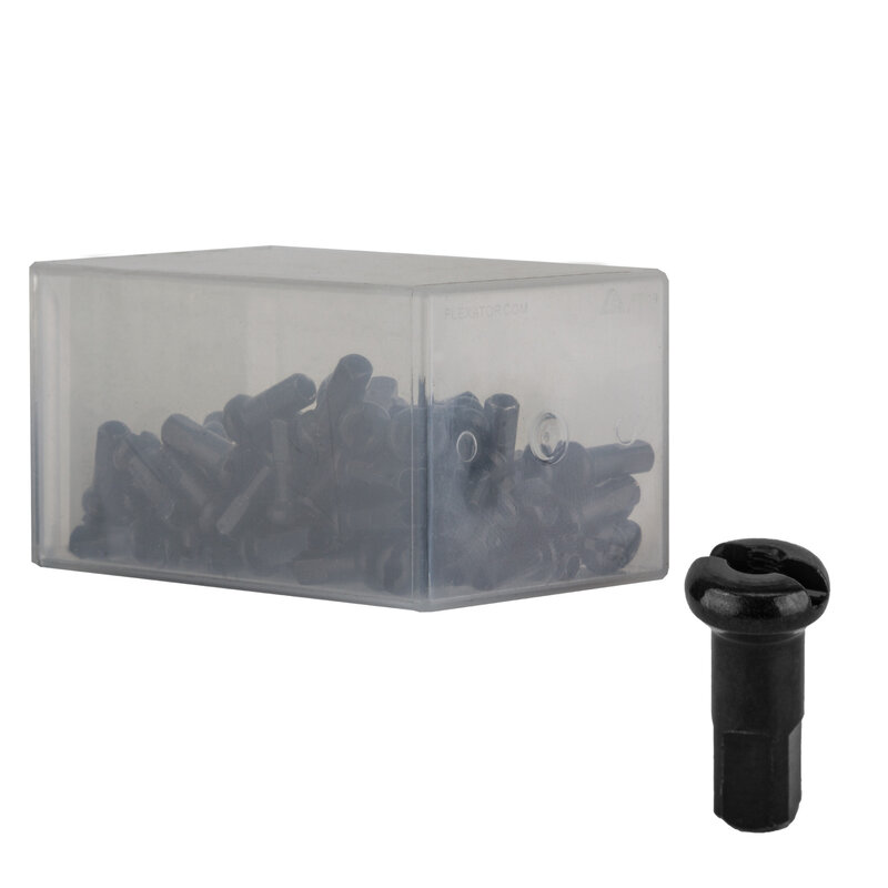 DT Swiss DT Swiss, Standard Spoke Nipples, Brass, 14g/12mm, Black, Box/100