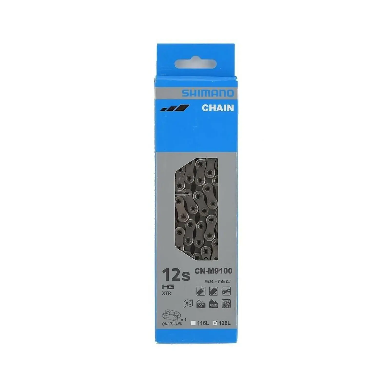 SHIMANO Shimano XTR CN-M9100 Chain - 12-Speed, 126 Links, Silver