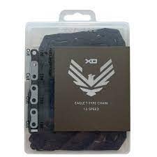 SRAM SRAM, X0 Eagle T-Type Flattop Chain, 12-Speed, 126 Links, Solid Pin, Includes PowerLock Connector, PVD Coated, Dark Polar