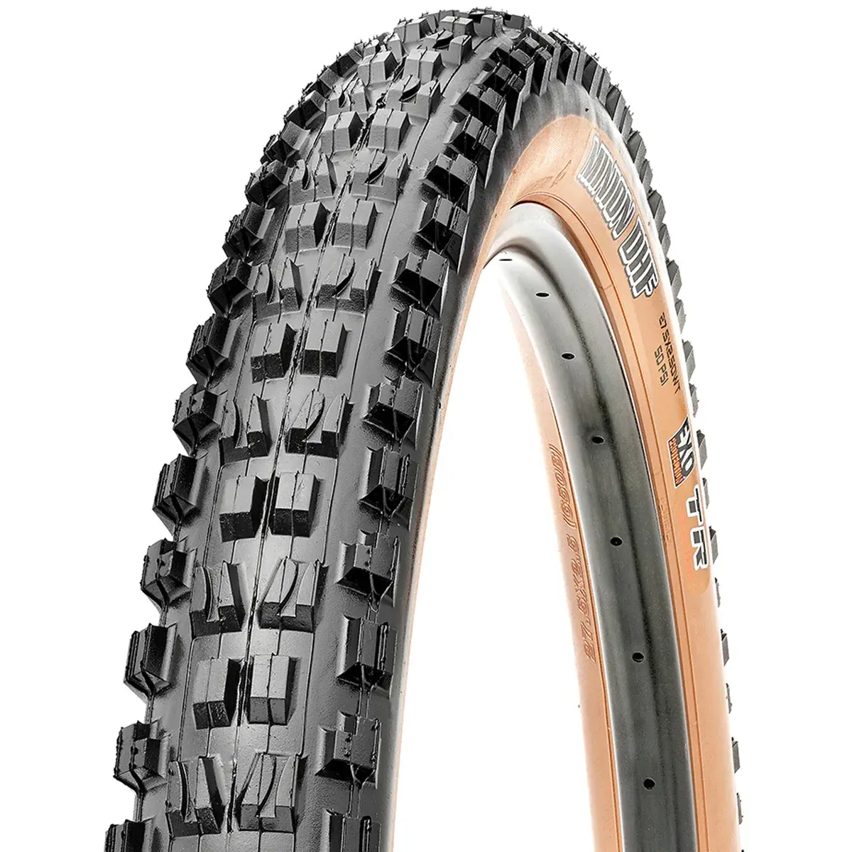 Maxxis Maxxis, Minion DHF Tire, 29 x 2.5, Tubeless, Folding, Black/Dark Tan, Dual, EXO, Wide Trail