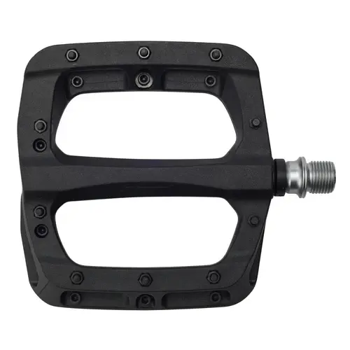 HT Components HT Components, PA03A, Nano P, Platform Pedals, Body: Nylon, Spindle: Cr-Mo, 9/16'', Black, Pair