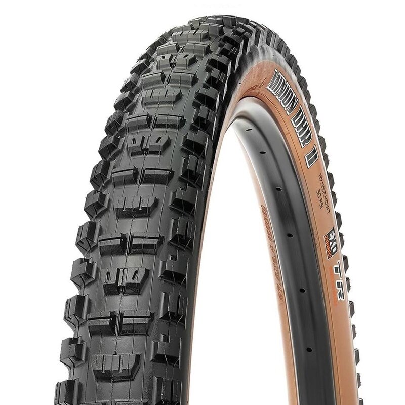 Maxxis Maxxis, Minion DHR II Tire, 27.5 x 2.4, Tubeless, Folding, Black/Dark Tan, Dual, EXO, Wide Trail