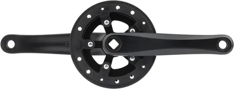 SAMOX Samox, OEM Crankset, 170mm,  28t, Square Taper JIS Spindle Interface, Riveted Chain Guard, Black