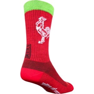 SockGuy SockGuy, Sriracha Wool Socks, 8 inch, Red, Large/X-Large