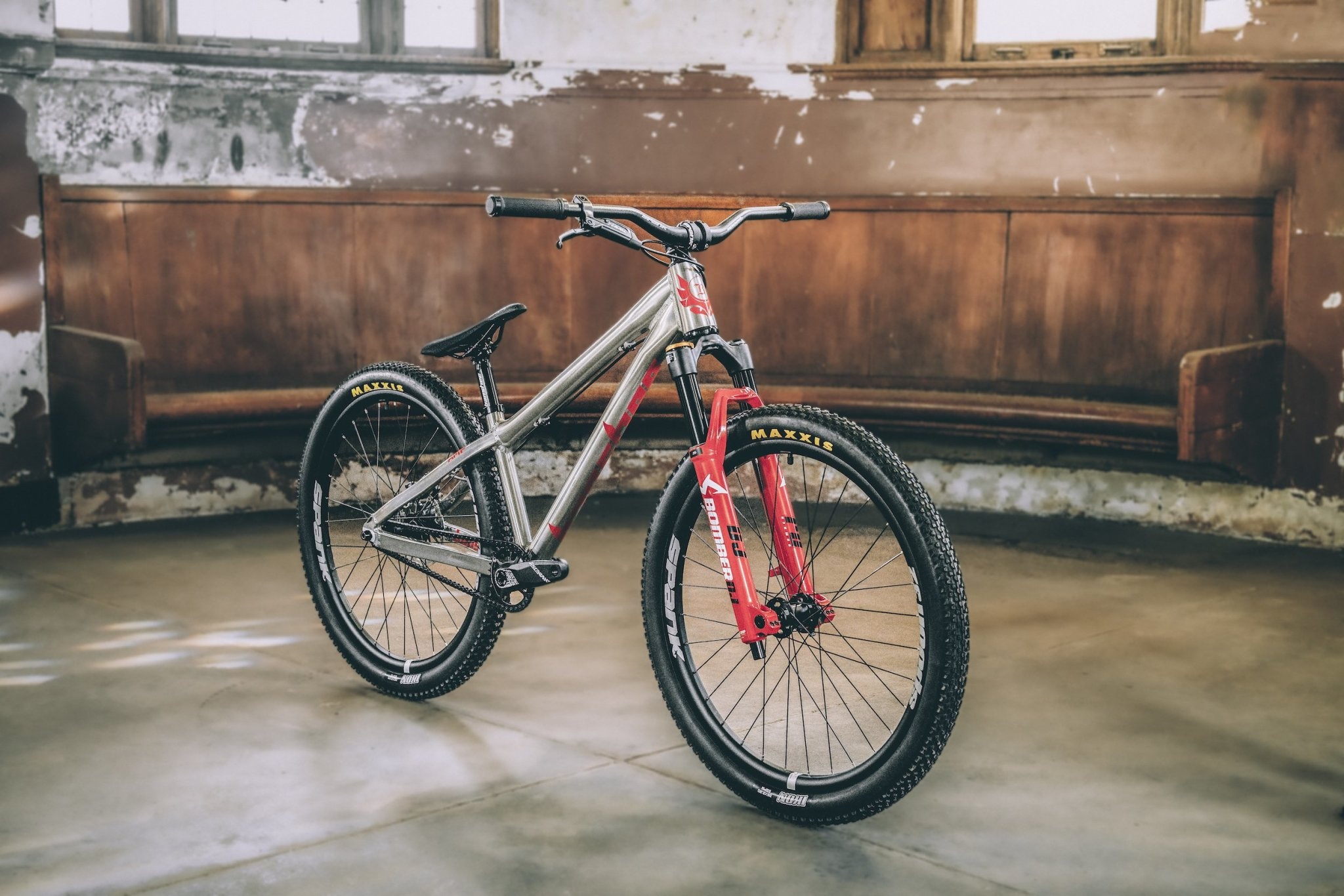 Banshee Bikes Banshee Bikes, Amp, DJ, Raw w/Red Decals, Large, Frame Only